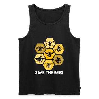 Save the Bees - Save the bees Beekeepers - Men's Premium Organic Tank Top - black - Front - Michal (187cm)
