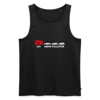 Ich und meine Follower Wohnmobil Camper - Männer Premium Bio Tank Top - Schwarz - Vorne - Michal (187cm)