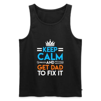 Get Dad to fix it Papa fixes the - Men's Premium Organic Tank Top - black - Front - Michal (187cm)