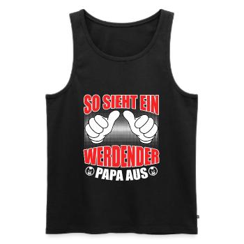 So sieht ein werdender Papa aus werdender Vater - Männer Premium Bio Tank Top - Schwarz - Vorne - AI Model Male 178 light (178cm)