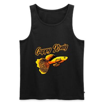 Guppy König Aquarium Fische Aquarianer - Männer Premium Bio Tank Top - Schwarz - Vorne - Michal (187cm)