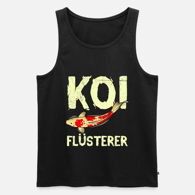 Koi Flüsterer Gartenteich Koi - Männer Premium Bio Tank Top - Schwarz