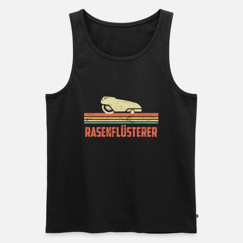 Rasen Flüsterer Mähroboter - Männer Premium Bio Tank Top - Schwarz