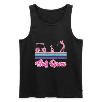 Golf Königin Golferin - Männer Premium Bio Tank Top - Schwarz - Vorne - AI Model Male 178 light (178cm)