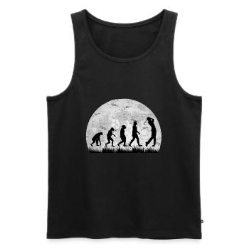 Golf Mond Golfer Golfspieler - Männer Premium Bio Tank Top - Schwarz - Vorne - AI Model Male 178 light (178cm)