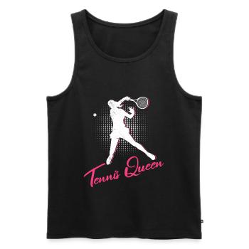 Tennis Queen Joueuse de tennis Tennis féminin - Débardeur bio Premium Homme - noir - Devant - Michal (187cm)