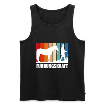 Pferde Fürhungskraft Reitsport - Männer Premium Bio Tank Top - Schwarz - Vorne - Michal (187cm)