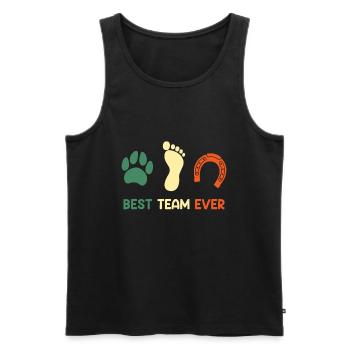 Meilleure équipe de cavaliers - Débardeur bio Premium Homme - noir - Devant - Michal (187cm)