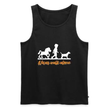 Pferd Hund Reiterin Pferde Mädchen - Männer Premium Bio Tank Top - Schwarz - Vorne - Michal (187cm)