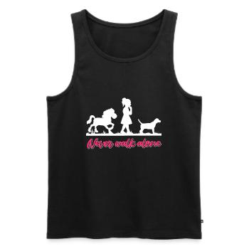 Pferd Hund Reiterin Pferde Mädchen - Männer Premium Bio Tank Top - Schwarz - Vorne - Michal (187cm)