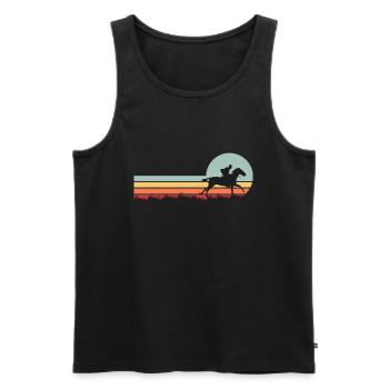 Horse Riding Rider Vintage - Men's Premium Organic Tank Top - black - Front - Michal (187cm)