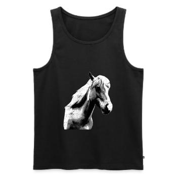 Horse Riding Pony Rider Horsegirl - Men's Premium Organic Tank Top - black - Front - Michal (187cm)