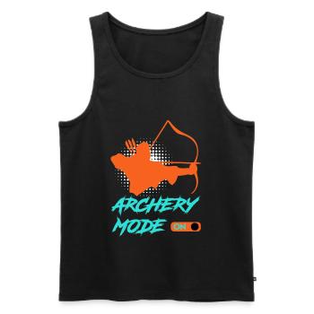 Archery mode on archer - Men's Premium Organic Tank Top - black - Front - AI Model Male 178 light (178cm)
