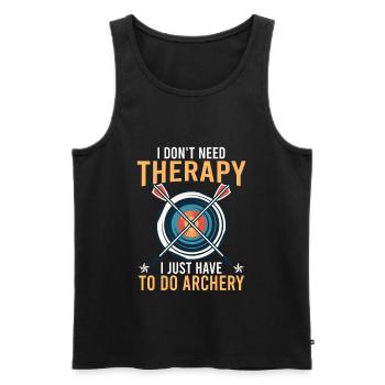 Must only archery Archery - Men's Premium Organic Tank Top - black - Front - AI Model Male 178 light (178cm)