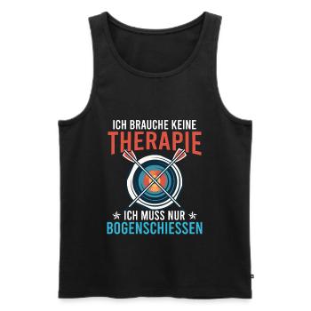 Muss nur Bogenschießen Bogensport - Männer Premium Bio Tank Top - Schwarz - Vorne - Michal (187cm)