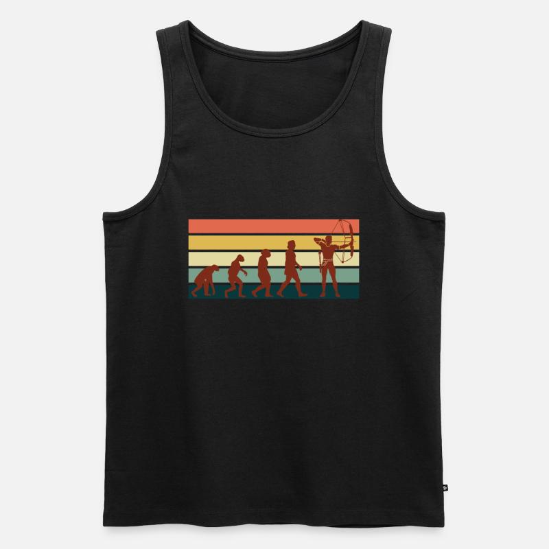Archery Evolution Bogenschießen - Männer Premium Bio Tank Top - Schwarz