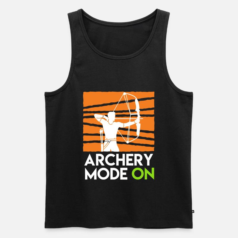 Archery Mode On Compoundbogen - Männer Premium Bio Tank Top - Schwarz
