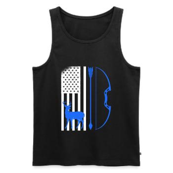 Archer Hunter USA Archery - Men's Premium Organic Tank Top - black - Front - Michal (187cm)