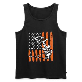 Compoundbogen Bogenschütze USA Bogenschießen - Männer Premium Bio Tank Top - Schwarz - Vorne - AI Model Male 178 light (178cm)