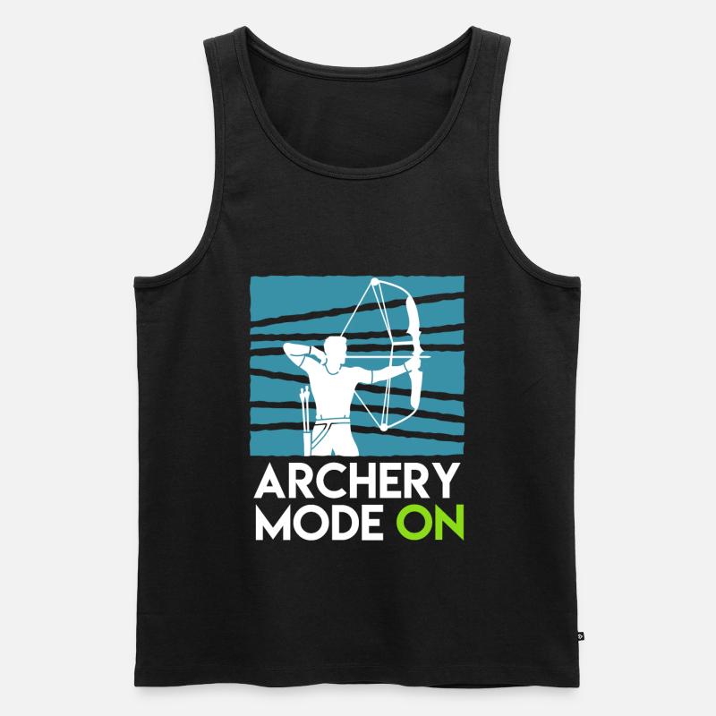 Archery Mode On Compoundbogen - Männer Premium Bio Tank Top - Schwarz
