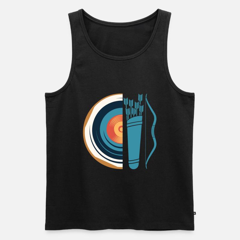 Langbogen Bogenschütze Bogenschießen - Männer Premium Bio Tank Top - Schwarz
