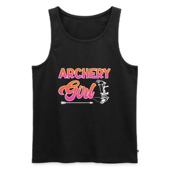 Archer Girls Dames - Débardeur bio Premium Homme - noir - Devant - Michal (187cm)