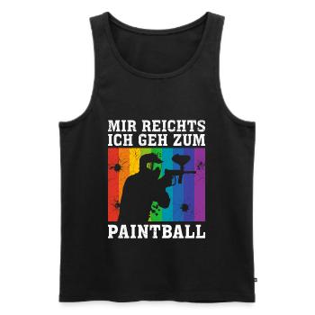 Mir reichts ich gehe zum Paintball - Männer Premium Bio Tank Top - Schwarz - Vorne - Michal (187cm)