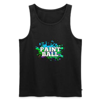 Paintball - Men's Premium Organic Tank Top - black - Front - AI Model Male 178 light (178cm)