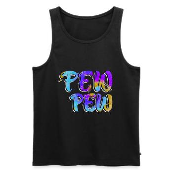 Pew Pew Paintballspieler Paintball - Männer Premium Bio Tank Top - Schwarz - Vorne - AI Model Male 178 light (178cm)