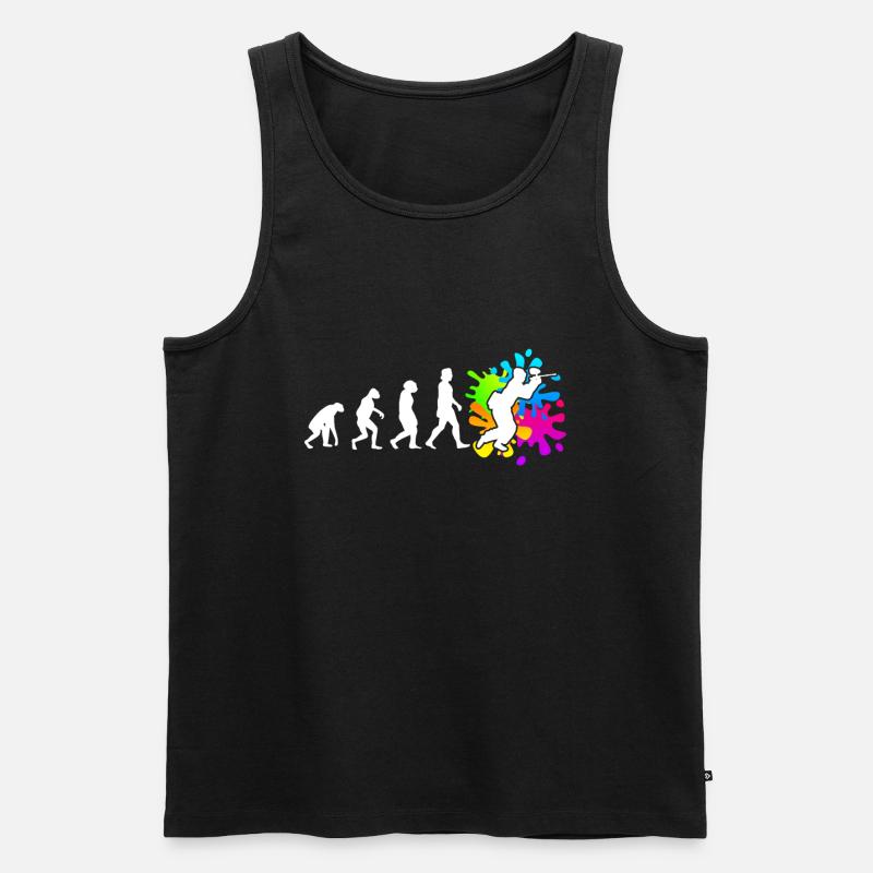 Paintball Evolution Paintballer - Männer Premium Bio Tank Top - Schwarz