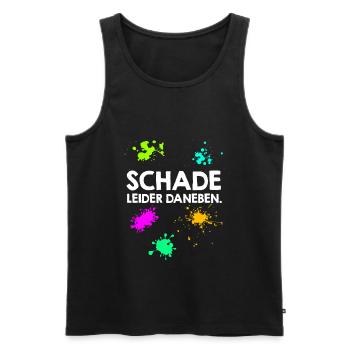Schade leider daneben Paintballspieler - Männer Premium Bio Tank Top - Schwarz - Vorne - AI Model Male 178 light (178cm)