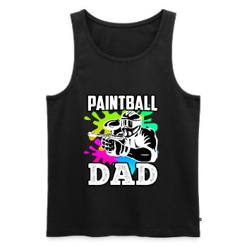 Paintball Dad Paintballer Papa Paintball Player - Men's Premium Organic Tank Top - black - Front - AI Model Male 178 light (178cm)