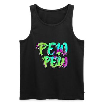 Pew Pew Paintballspieler Paintball - Männer Premium Bio Tank Top - Schwarz - Vorne - AI Model Male 178 light (178cm)
