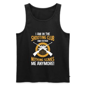 Papa im Schützenverein Schützenfest - Männer Premium Bio Tank Top - Schwarz - Vorne - Michal (187cm)