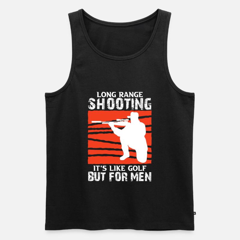 Long Range Shooting - Männer Premium Bio Tank Top - Schwarz