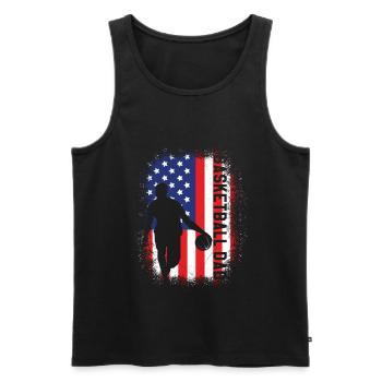 USA Basketball Dad US Basketball - Men's Premium Organic Tank Top - black - Front - Michal (187cm)