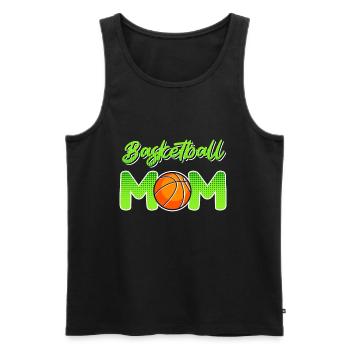Basketball Mom Basketball Mutter - Männer Premium Bio Tank Top - Schwarz - Vorne - AI Model Male 178 light (178cm)