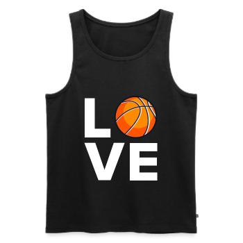 Basketball Love Joueurs de basket-ball - Débardeur bio Premium Homme - noir - Devant - Michal (187cm)