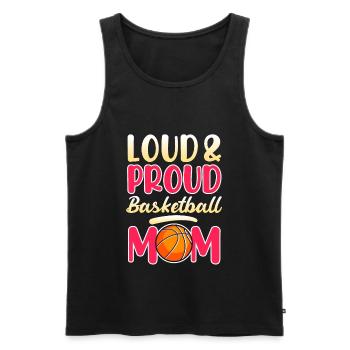 Proud Basketball Mom Basketball Mutter - Männer Premium Bio Tank Top - Schwarz - Vorne - AI Model Male 178 light (178cm)