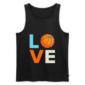 Basketball Love Joueurs de basket-ball - Débardeur bio Premium Homme - noir - Devant - Michal (187cm)