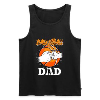 Basketball Dad - Men's Premium Organic Tank Top - black - Front - Michal (187cm)