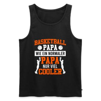 Basket papa comme papa normal seulement plus cool - Débardeur bio Premium Homme - noir - Devant - Michal (187cm)