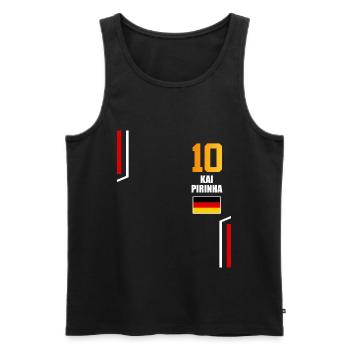 Sauftrikot Deutschland Kai Perinha - Männer Premium Bio Tank Top - Schwarz - Vorne - Michal (187cm)
