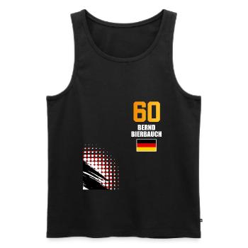 Sauftrikot Deutschland Bernd Bierbauch - Männer Premium Bio Tank Top - Schwarz - Vorne - Michal (187cm)
