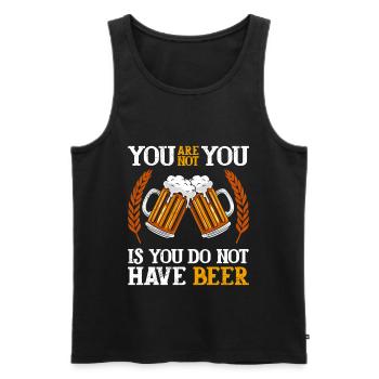 Beer Drinker Men Beer - Men's Premium Organic Tank Top - black - Front - AI Model Male 178 light (178cm)