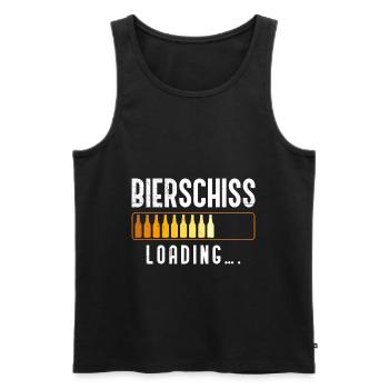 Bierschiss loading Festival Bier Mallorca Bier - Männer Premium Bio Tank Top - Schwarz - Vorne - AI Model Male 178 light (178cm)