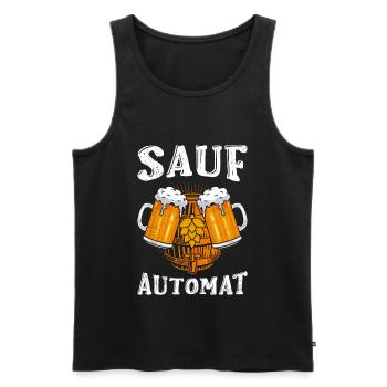 Sauf Automat Biertrinker Bier - Männer Premium Bio Tank Top - Schwarz - Vorne - Michal (187cm)