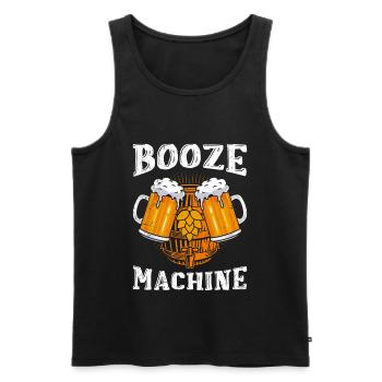 Sauf Automat Biertrinker Bier - Männer Premium Bio Tank Top - Schwarz - Vorne - Michal (187cm)