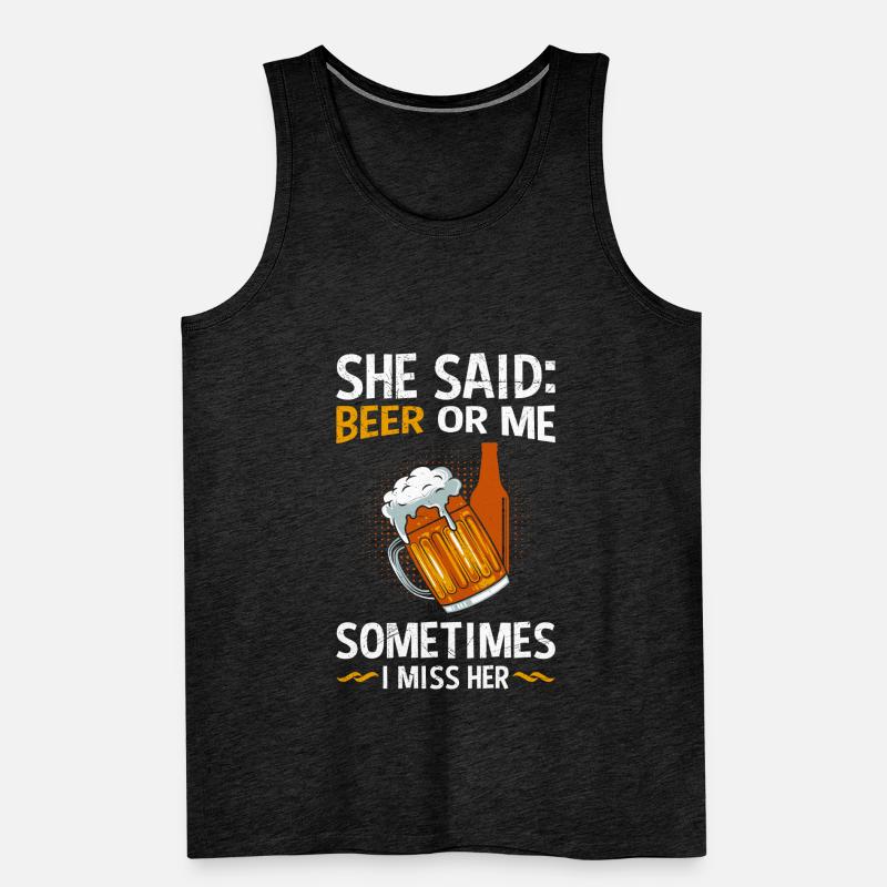 Männer Bier Spruch Bier oder Frau Biertrinker Männer Premium Bio Tank Top