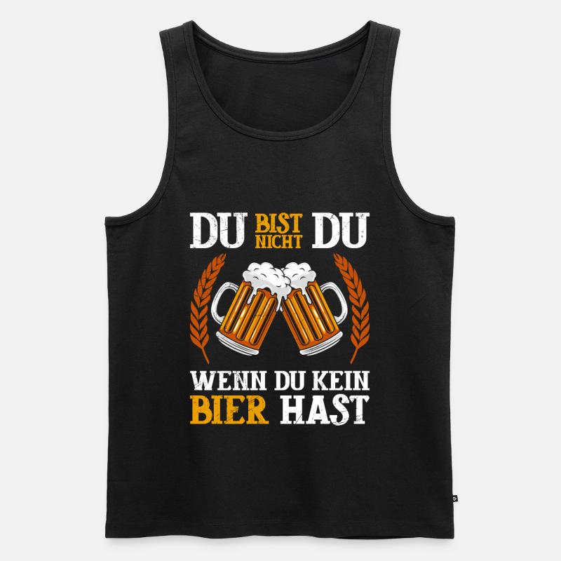 Biertrinker Männer Bier - Männer Premium Bio Tank Top - Schwarz